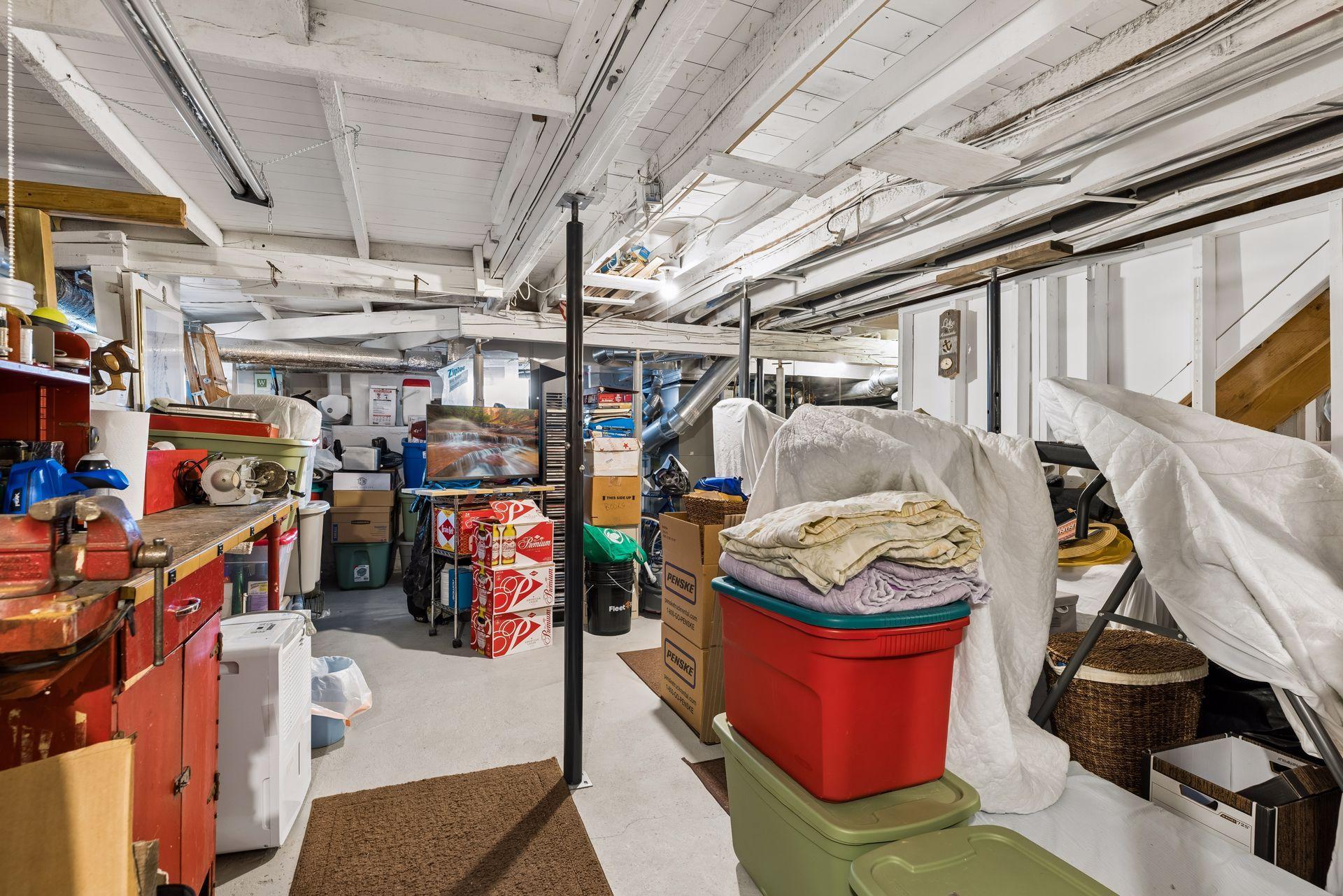 Basement Bonus Makes Great Storage