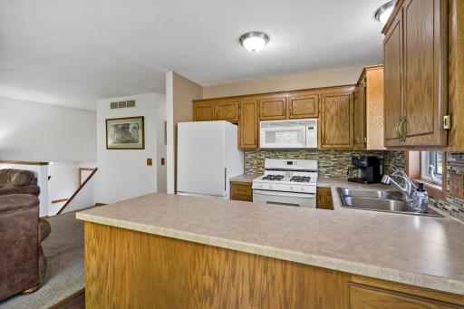 Newer refrigerator and lots of counter space!