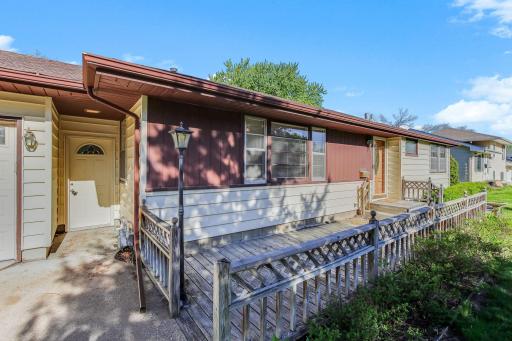 Front deck provides a comfortable entry point with room to refresh and make your own.