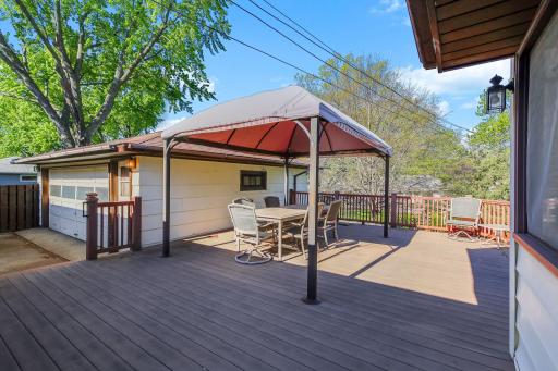 Spacious deck offering plenty of room for outdoor dining and relaxation.