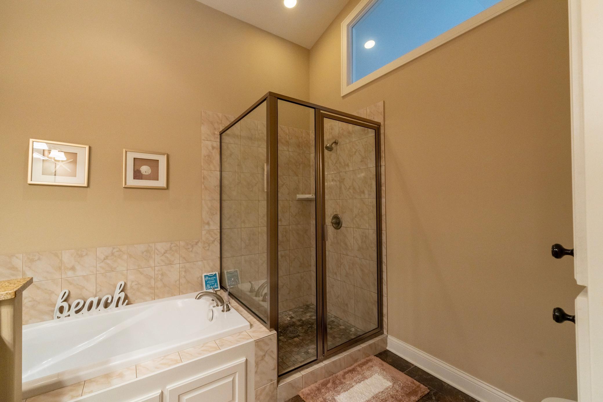 Master Bath, separate tub and shower - main floor