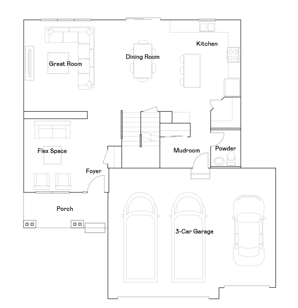 Bristol main level floorplan