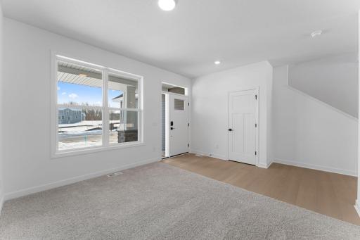 (Photo of a similar home, actual finishes may vary) Ease of access from the foyer to all shared living spaces