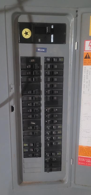 updated electrical panel in the house