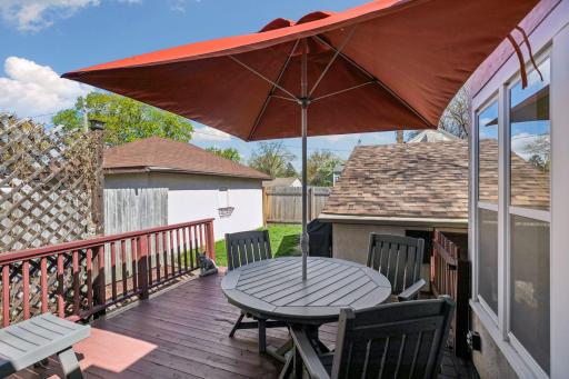 Spend your afternoons out on the back deck.