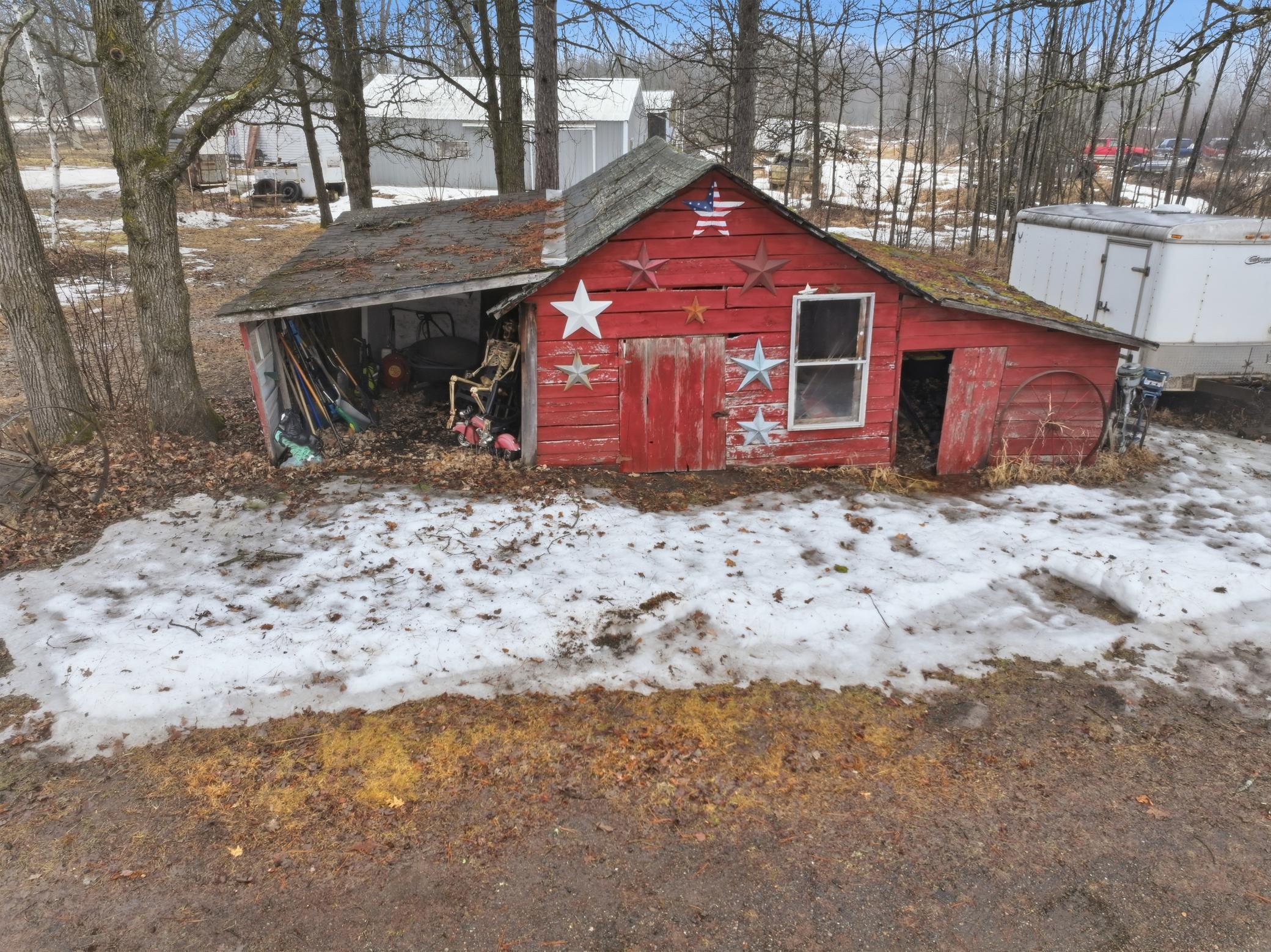 Extra outbuilding on the property that could be used for storage or hobby space.