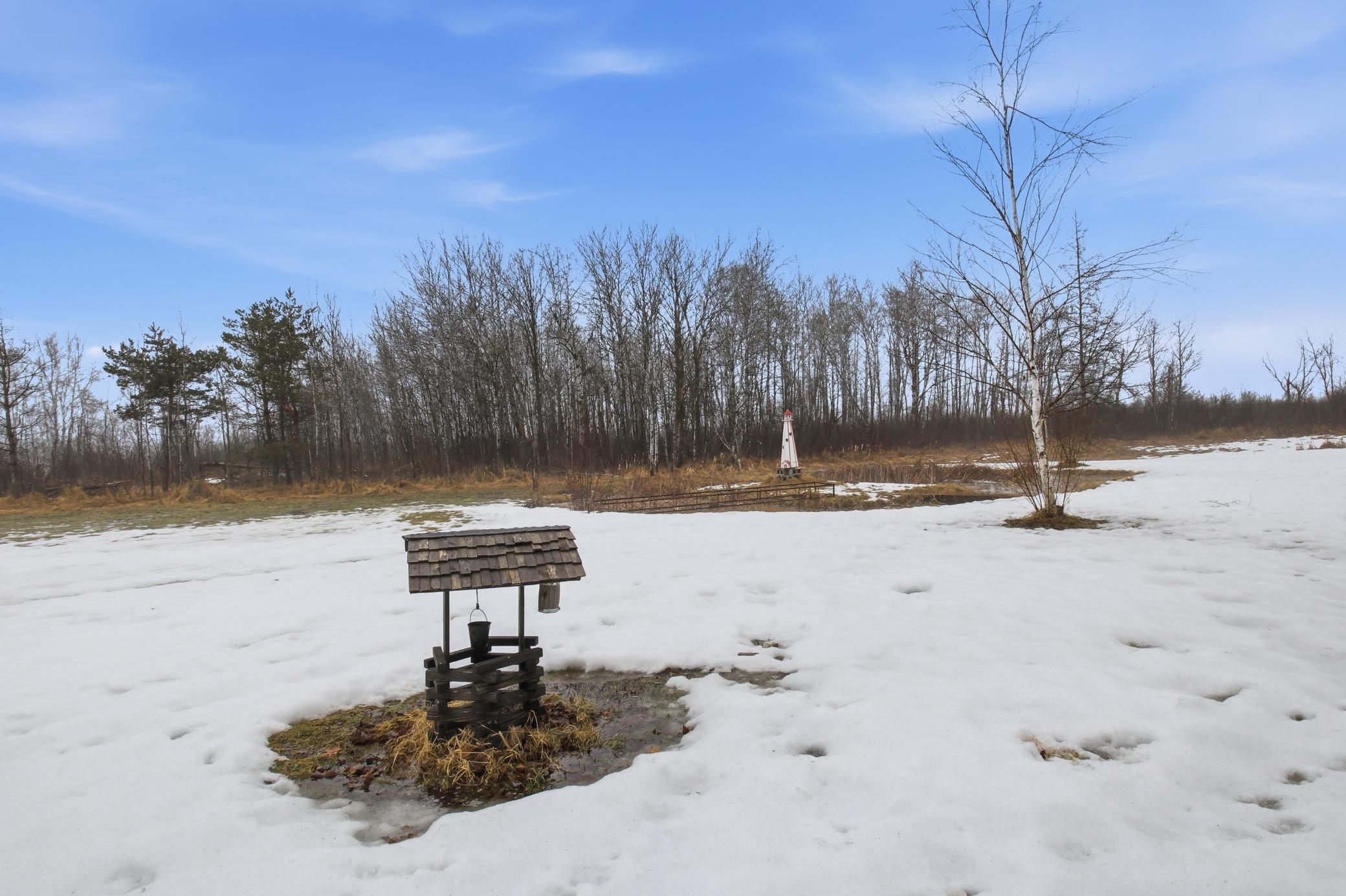 Expansive outdoor space with mature trees and peaceful countryside views.