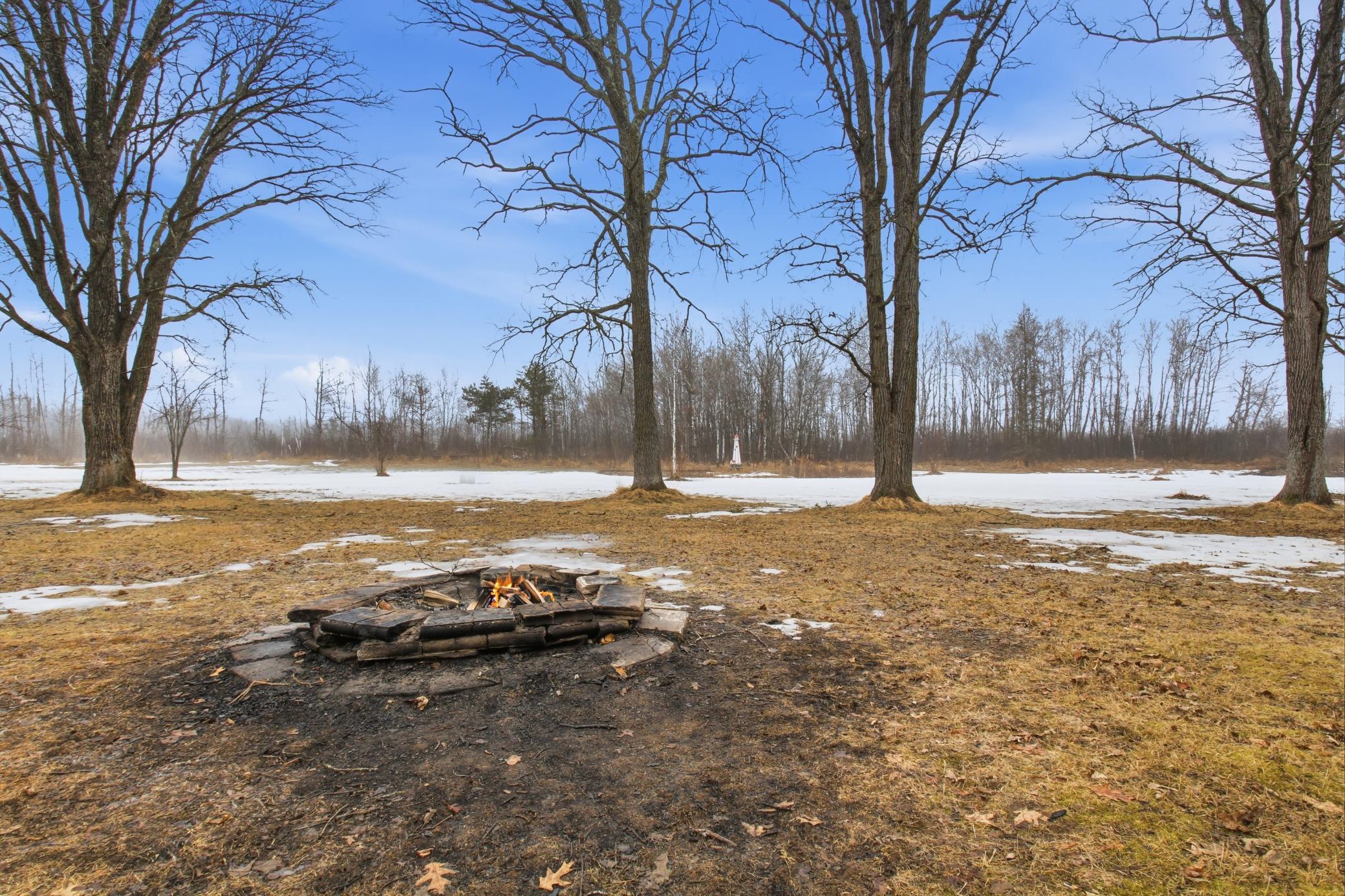 Enjoy evenings around the firepit with plenty of open space and peaceful country views.