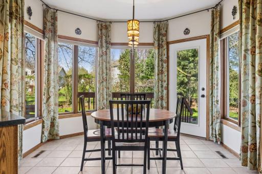 Dining room that walks out onto the deck.