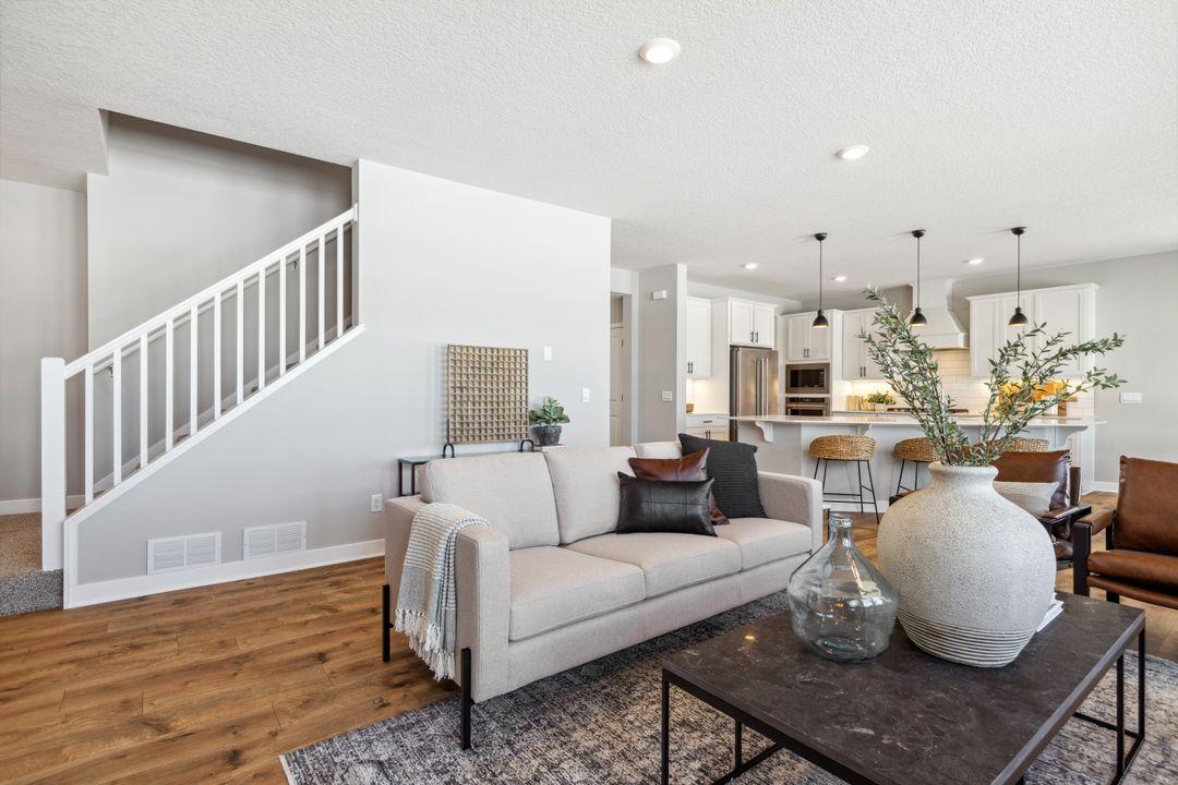 Let's head upstairs! Photo of a model home, color & options will vary.