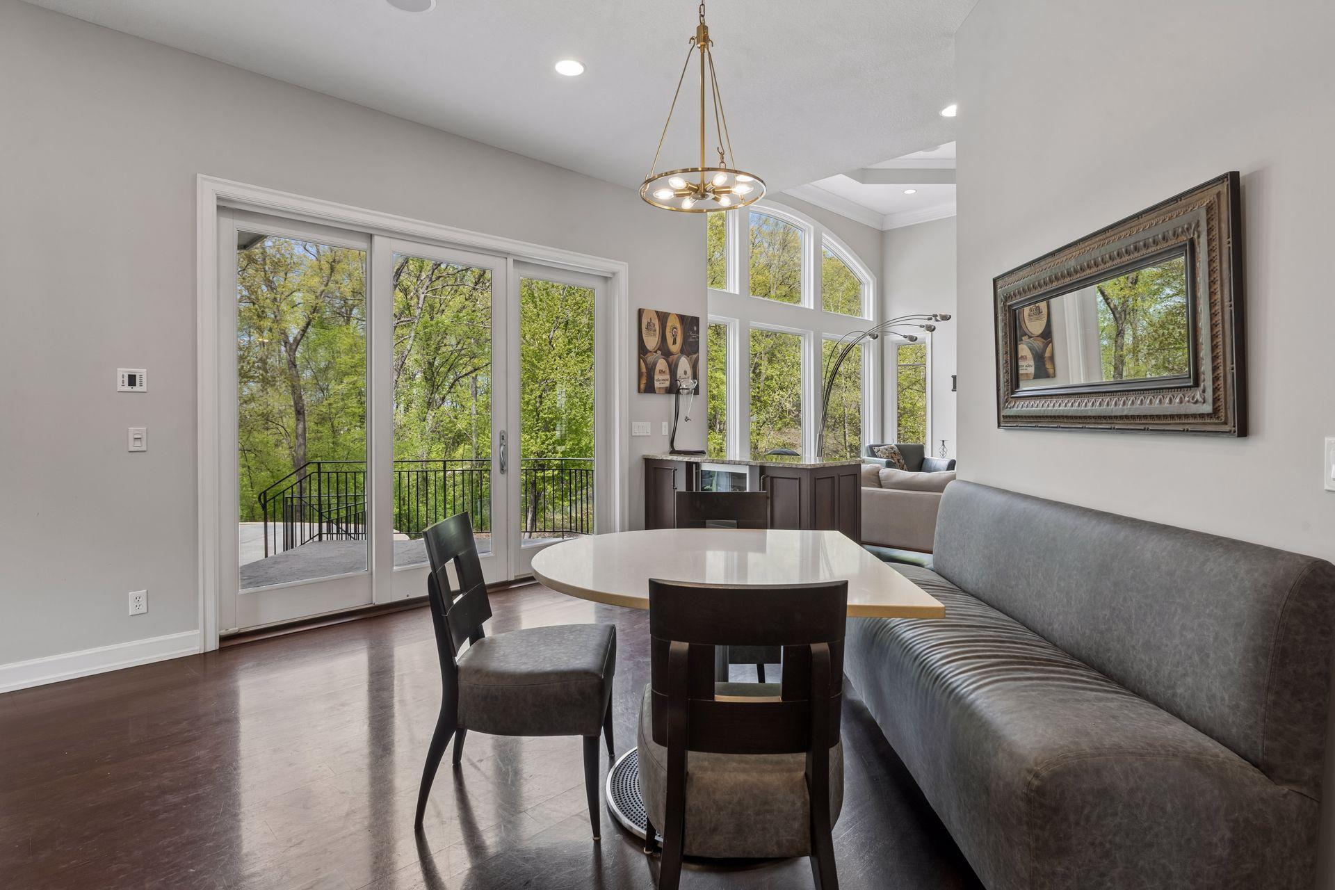 The perfect breakfast nook overlooks the new back patio.
