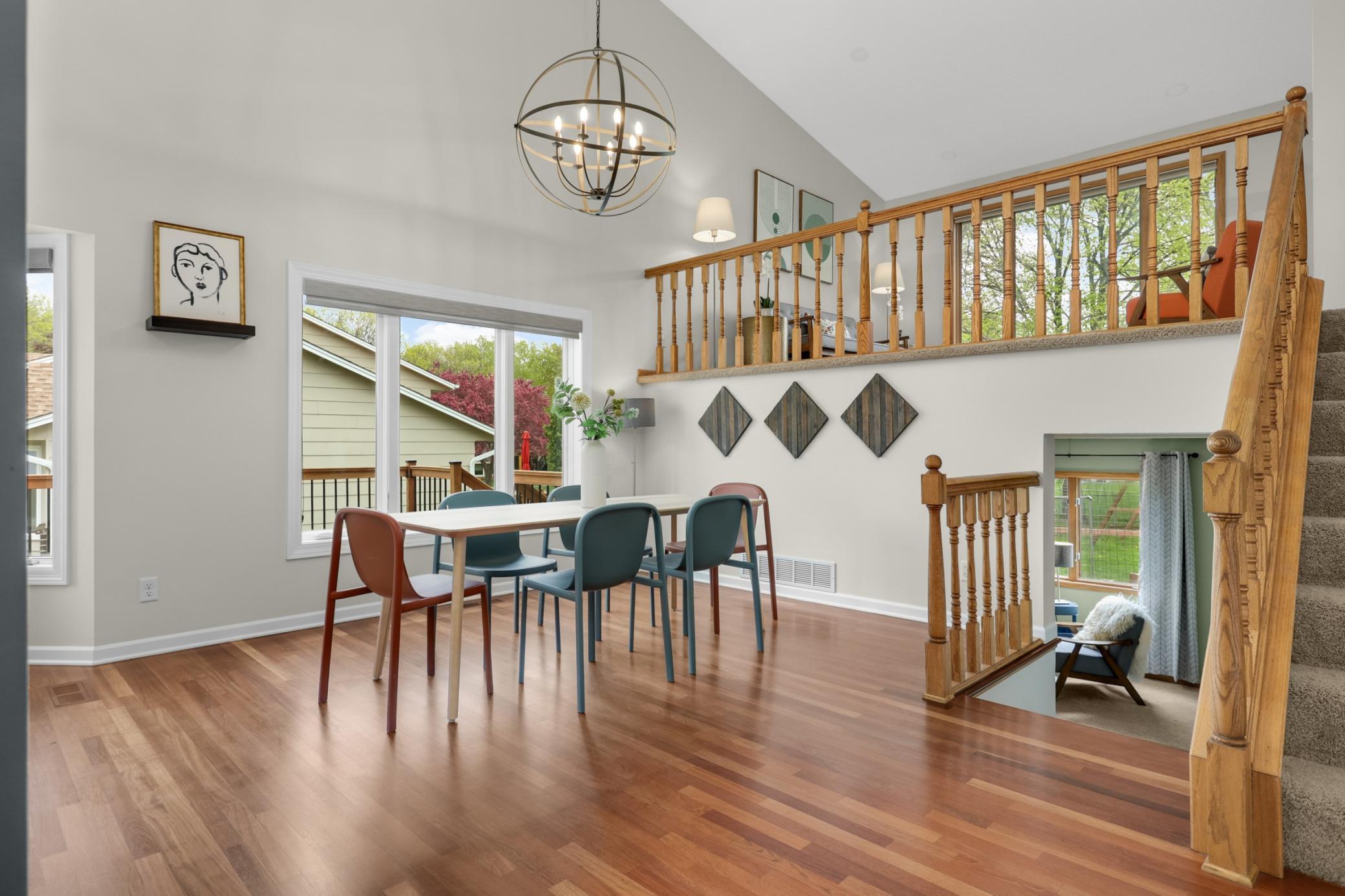 Spacious dining area perfectly connected to the kitchen and living spaces, making hosting effortless and enjoyable.