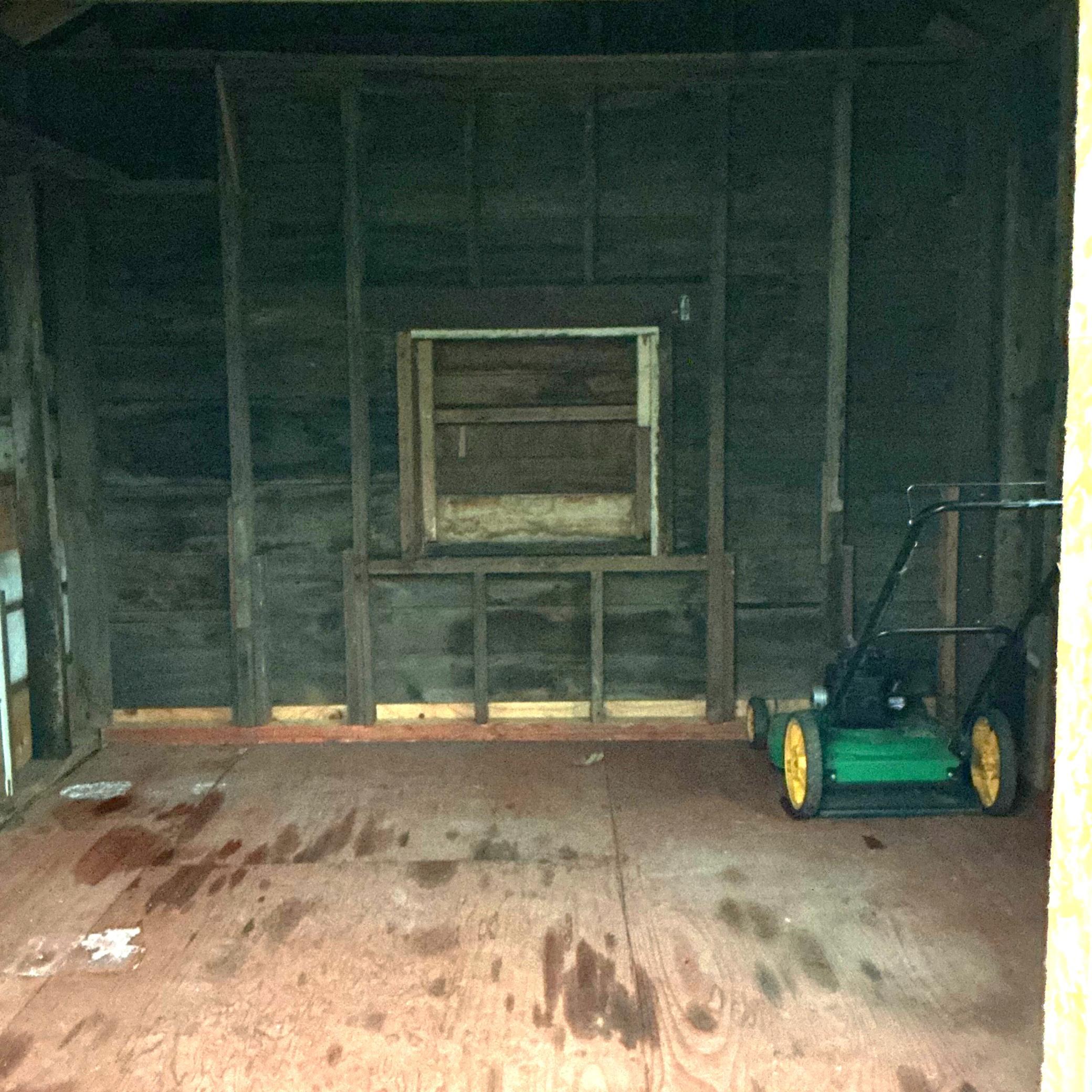 Interior of 10x12 shed. This would make a great playhouse or workshop