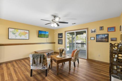 The finished walk-out lower level offers a family room, a third bedroom, and the second 3/4 bath.