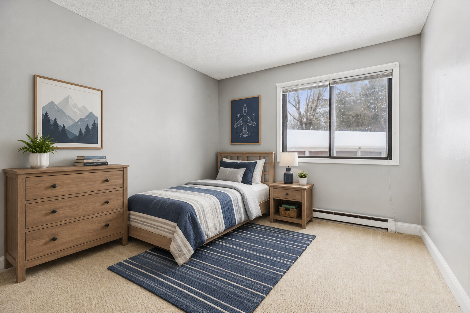 Virtually Staged 2nd Bedroom