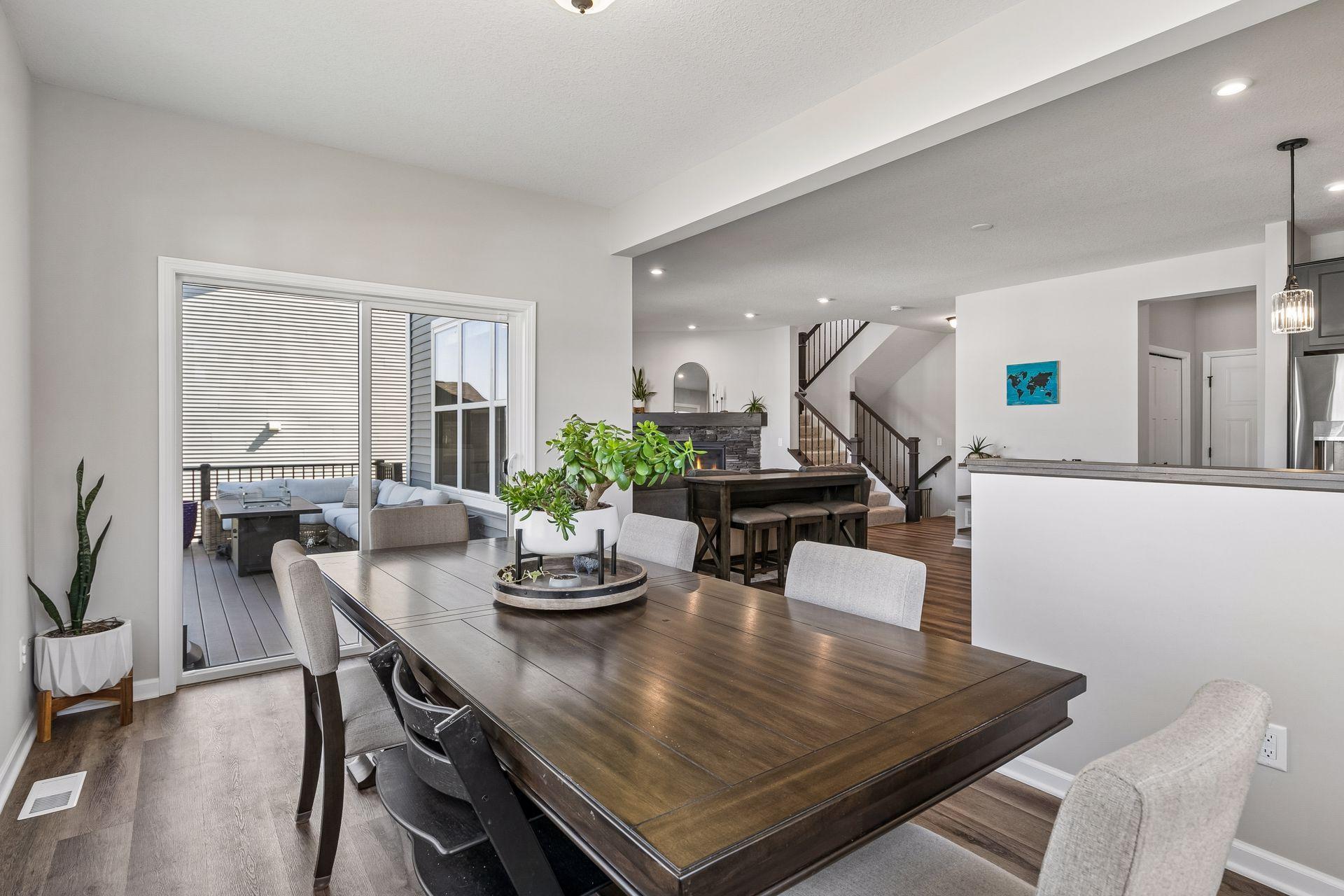 Morning room opens to fabulous maint-free deck