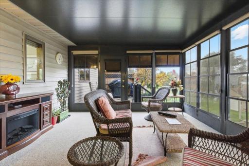 Screened in sunroom to take in the stunning lake views