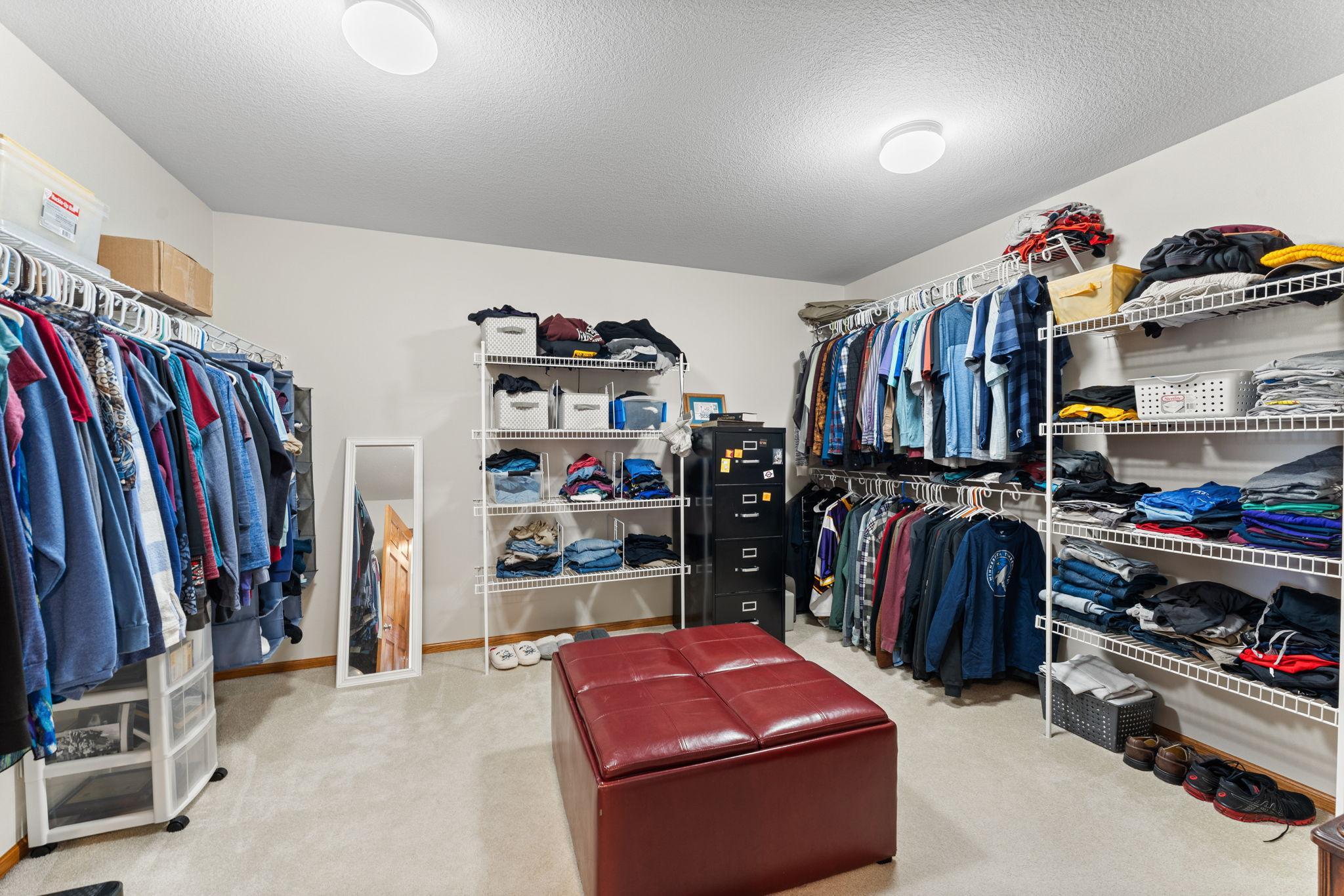 A generous 13x12 walk-in closet