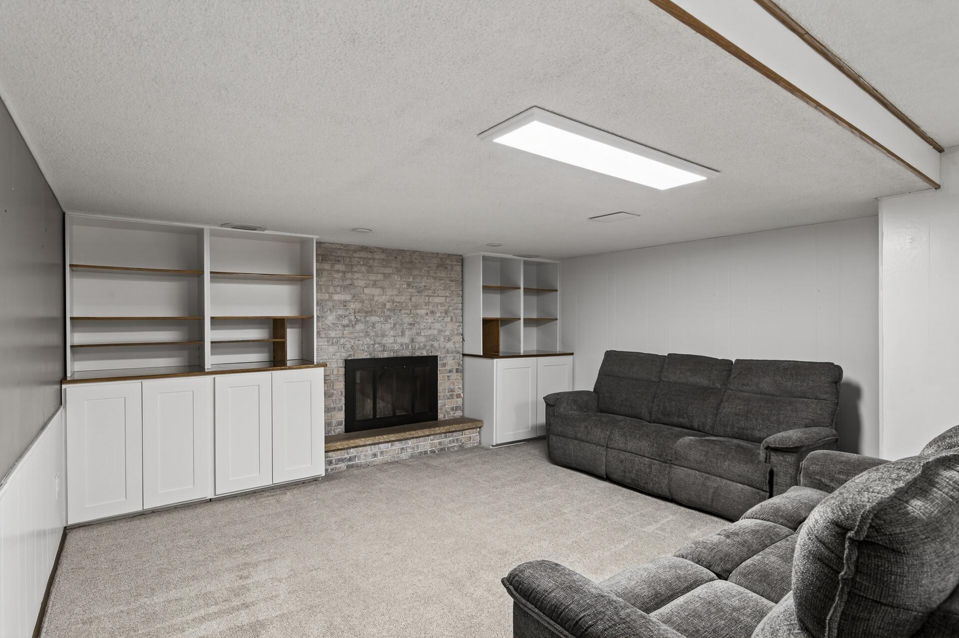 BIG lower level family room.