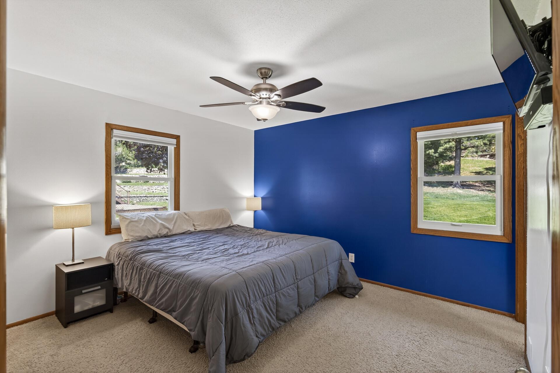 Spacious primary bedroom