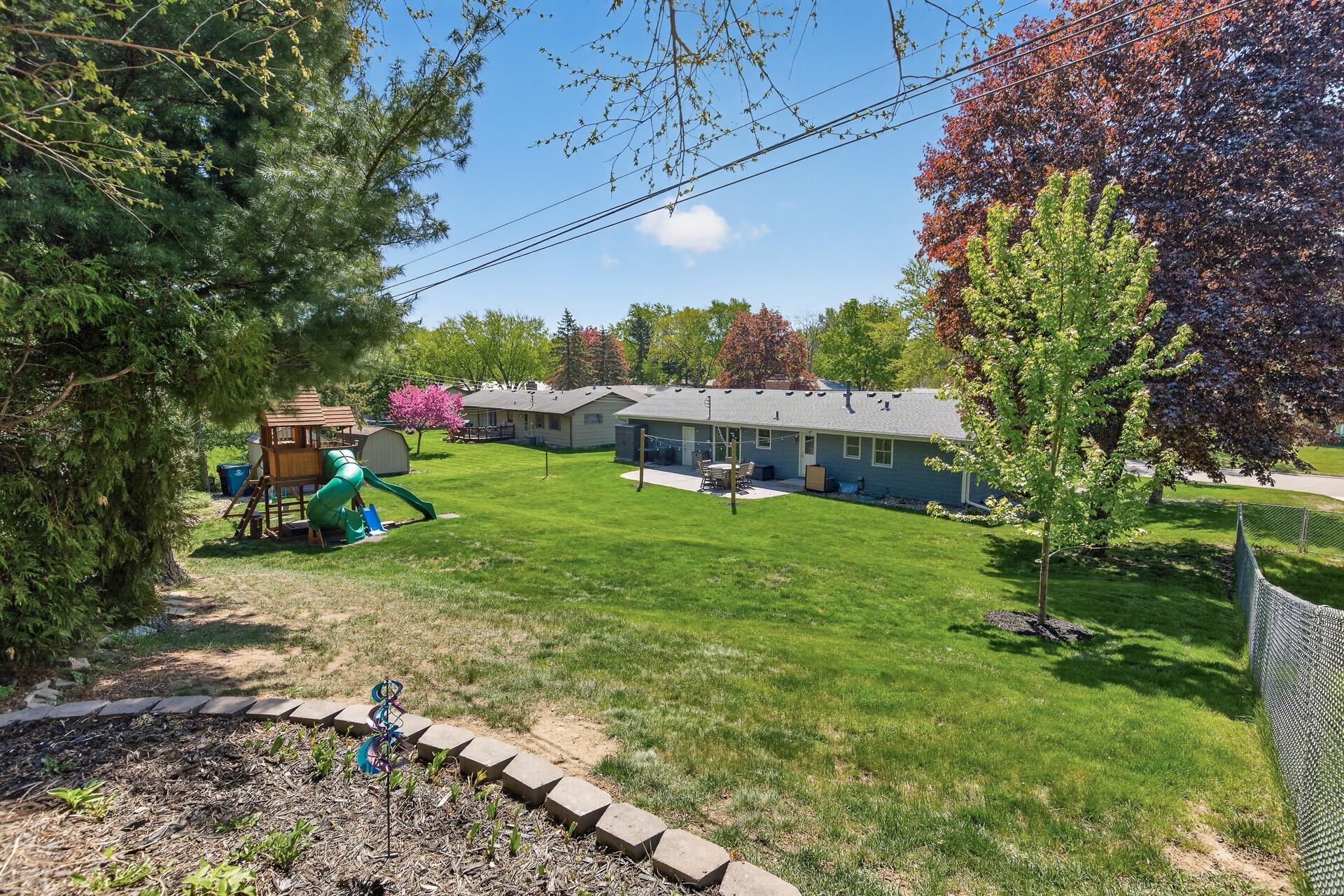 Full view of the backyard