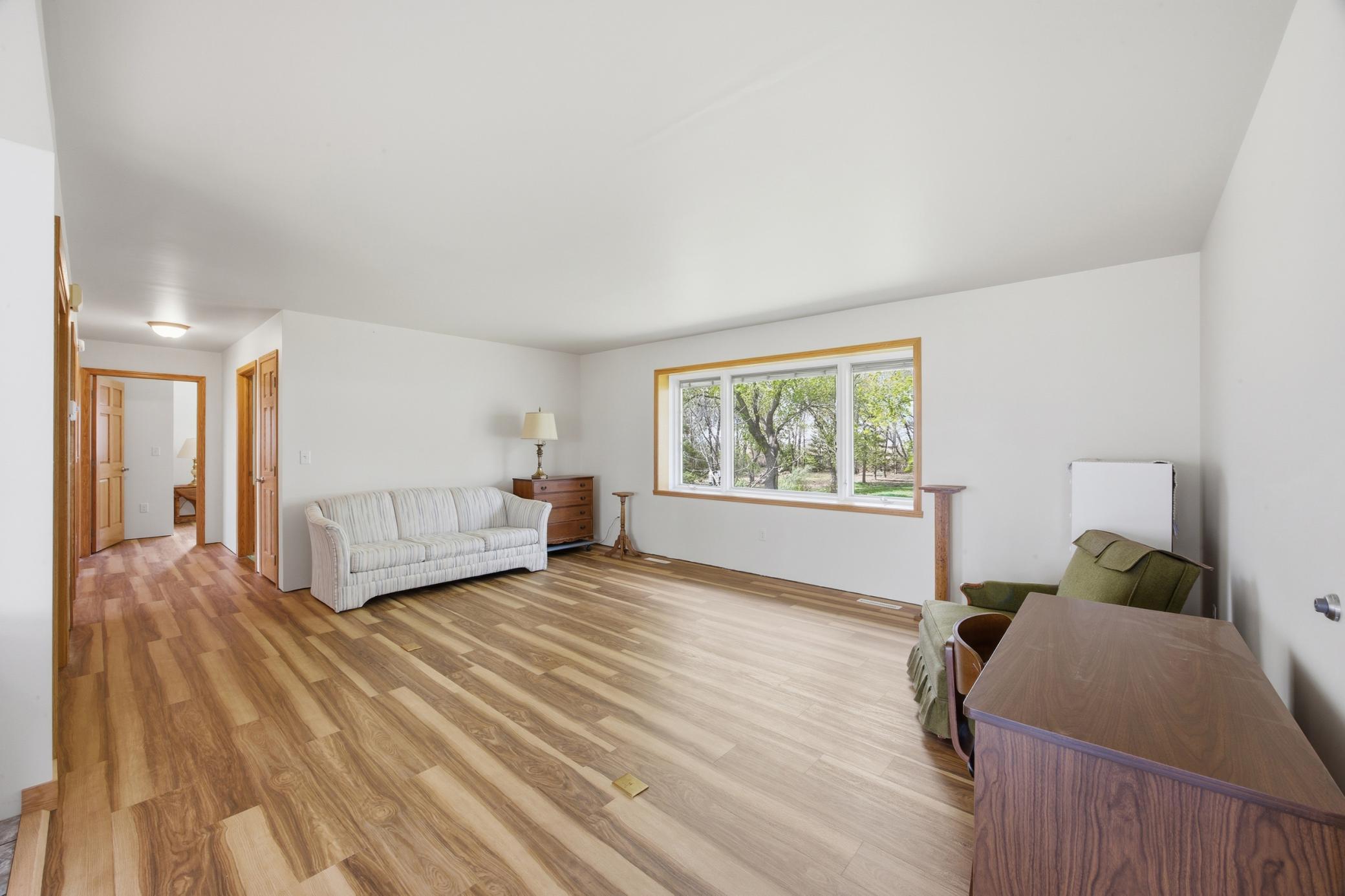 Living Room with new flooring