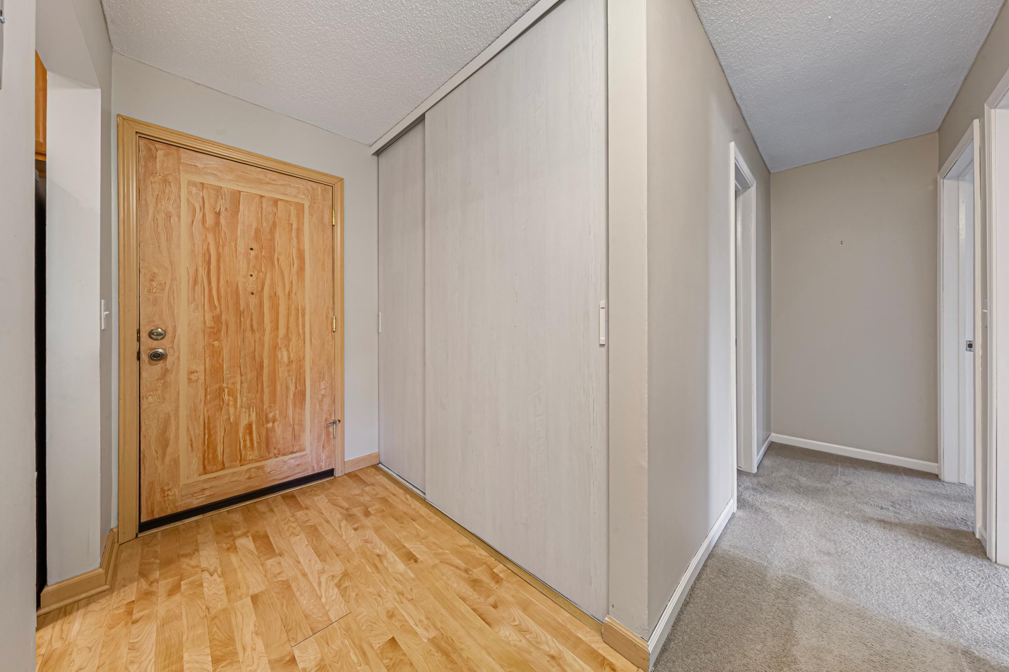 Foyer with coat closet