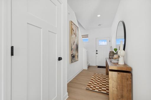Photo is of the actual model. The entry way into the home!