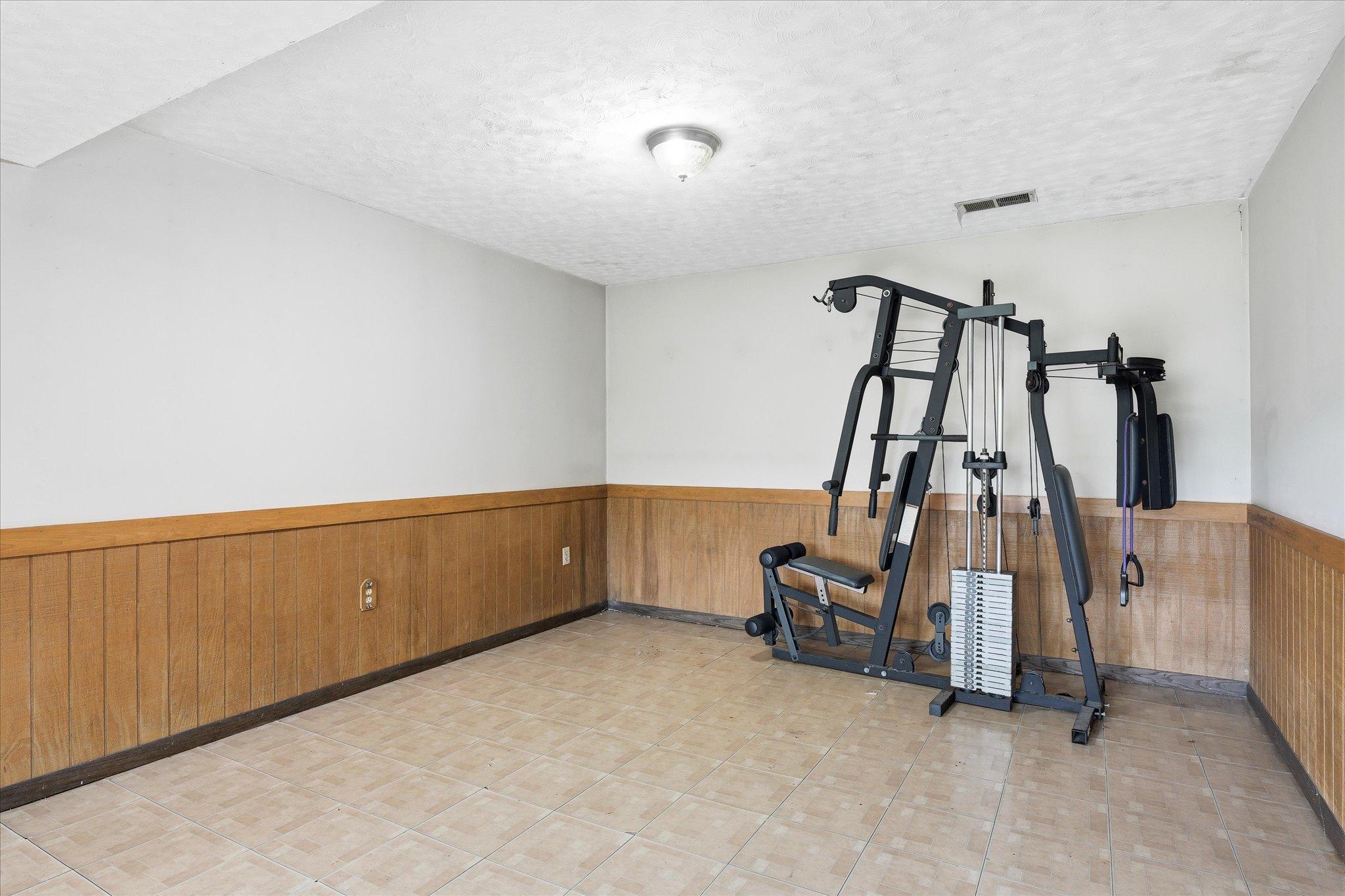 Plenty of room for a workout area if preferred