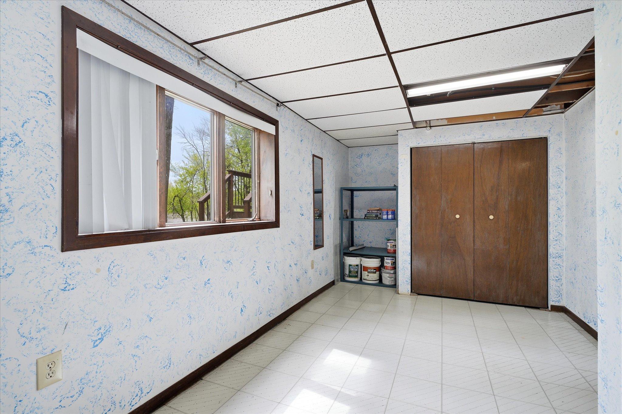 Another view of the lower level bedroom.