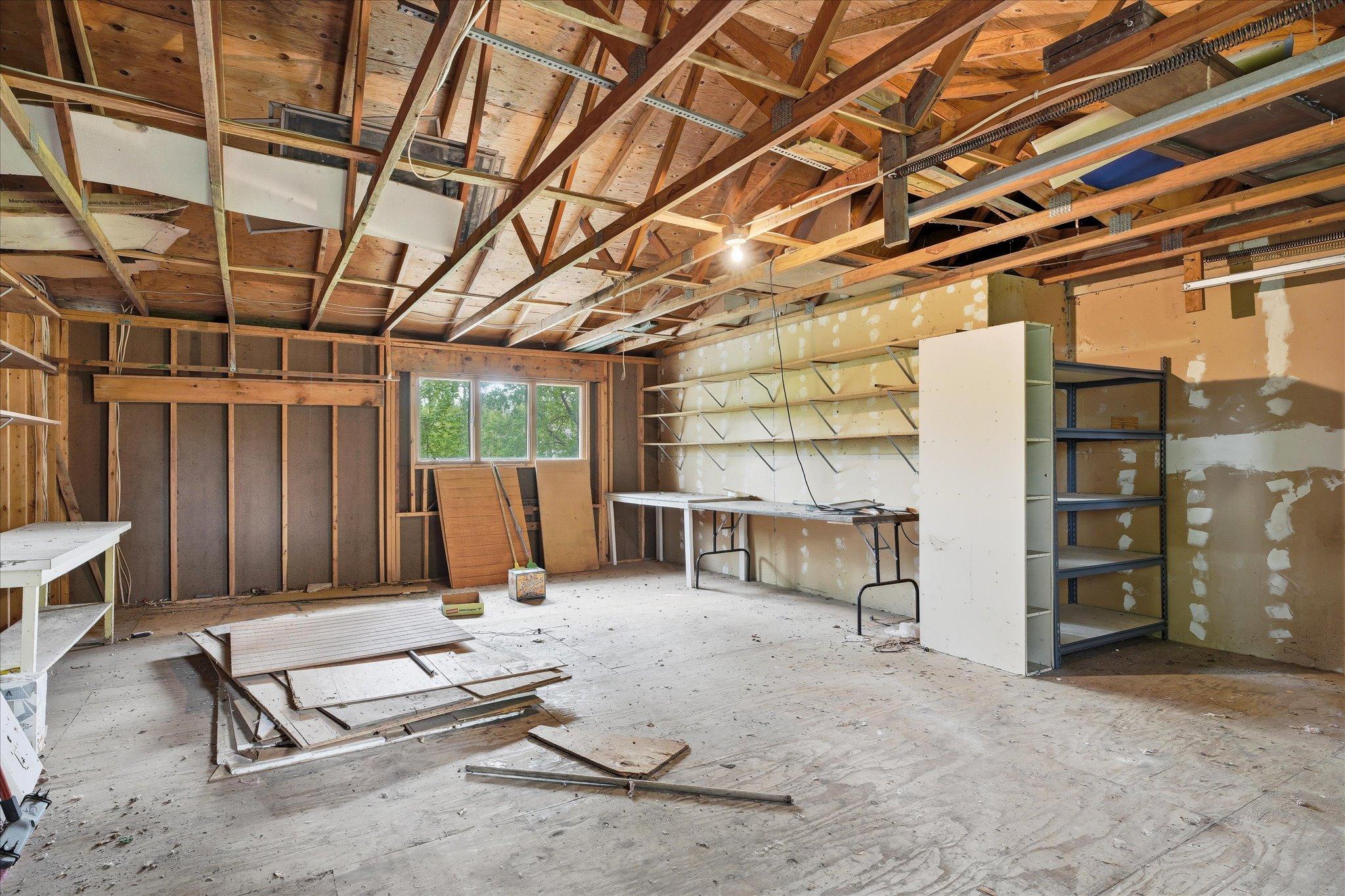 This is the large 25x21 area above the garage perfect for any extra storage needs.