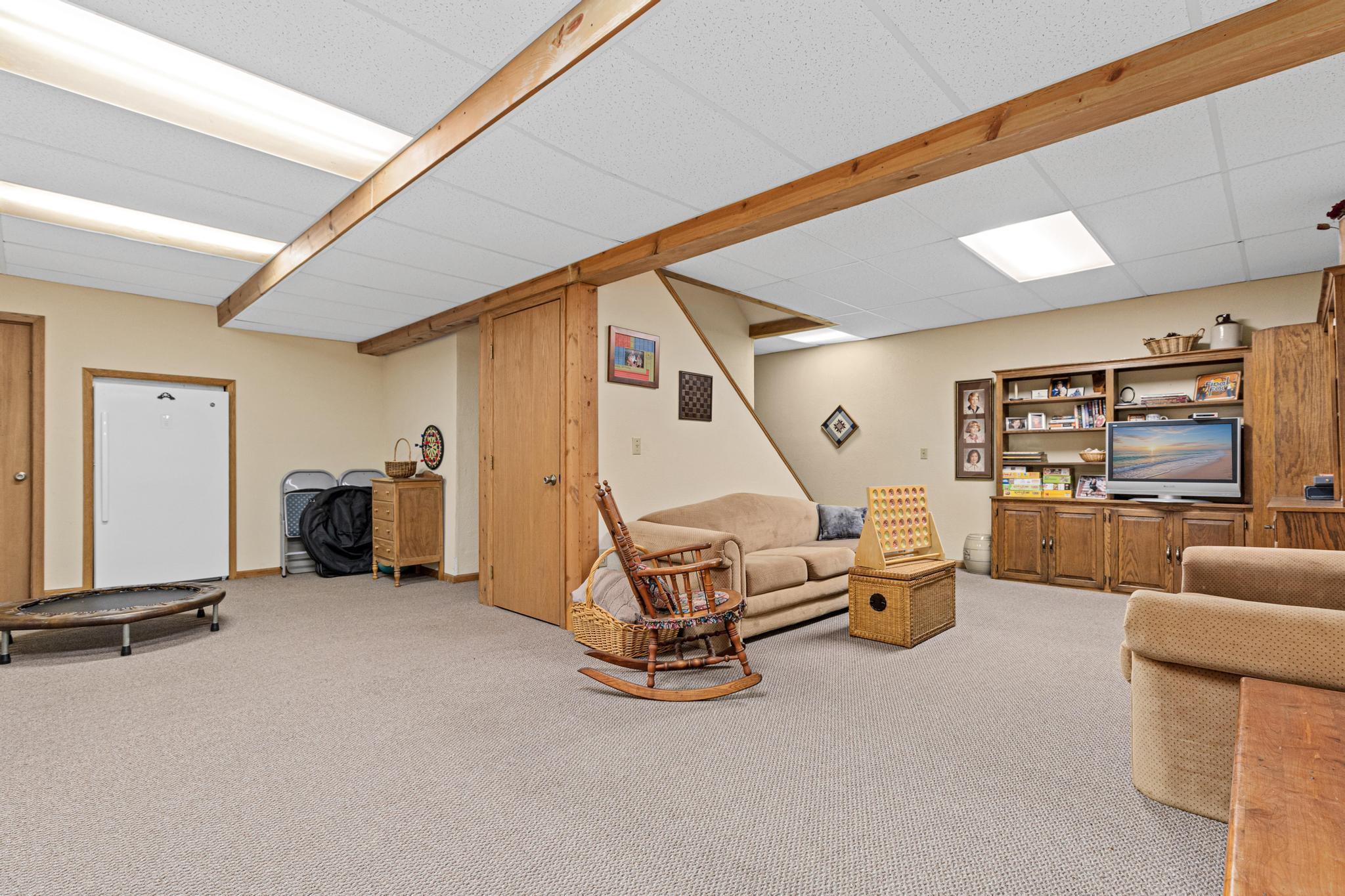The lower level is a great place to play and have friends over to hang out.