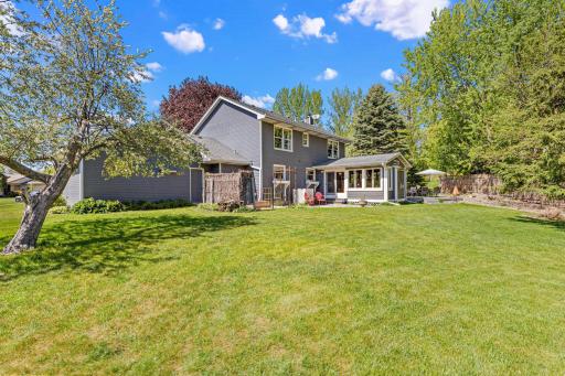 Host a bean bag tournament, kick the soccer ball or play football on the beautiful backyard.
