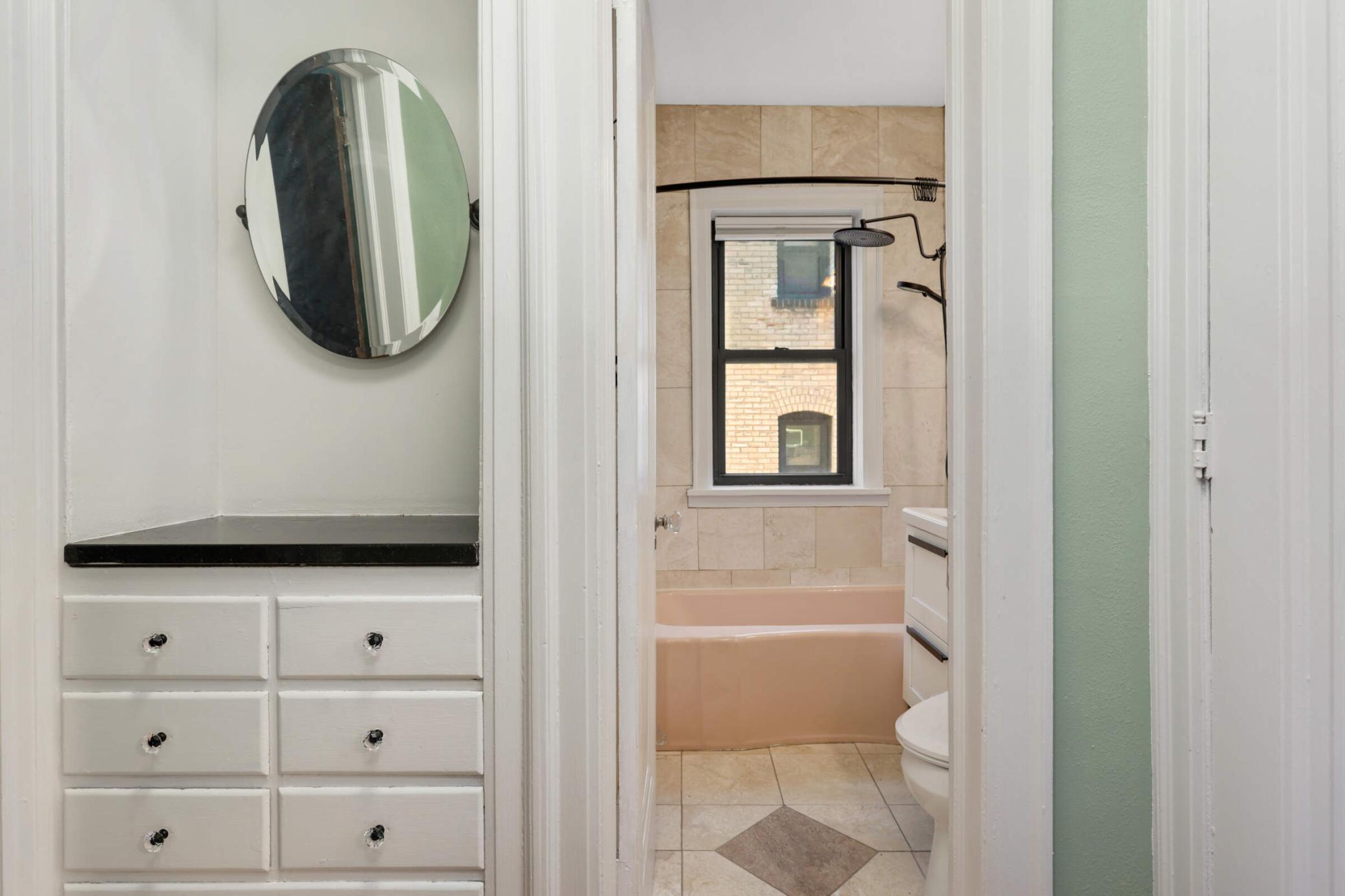 Hall vanity/bathroom