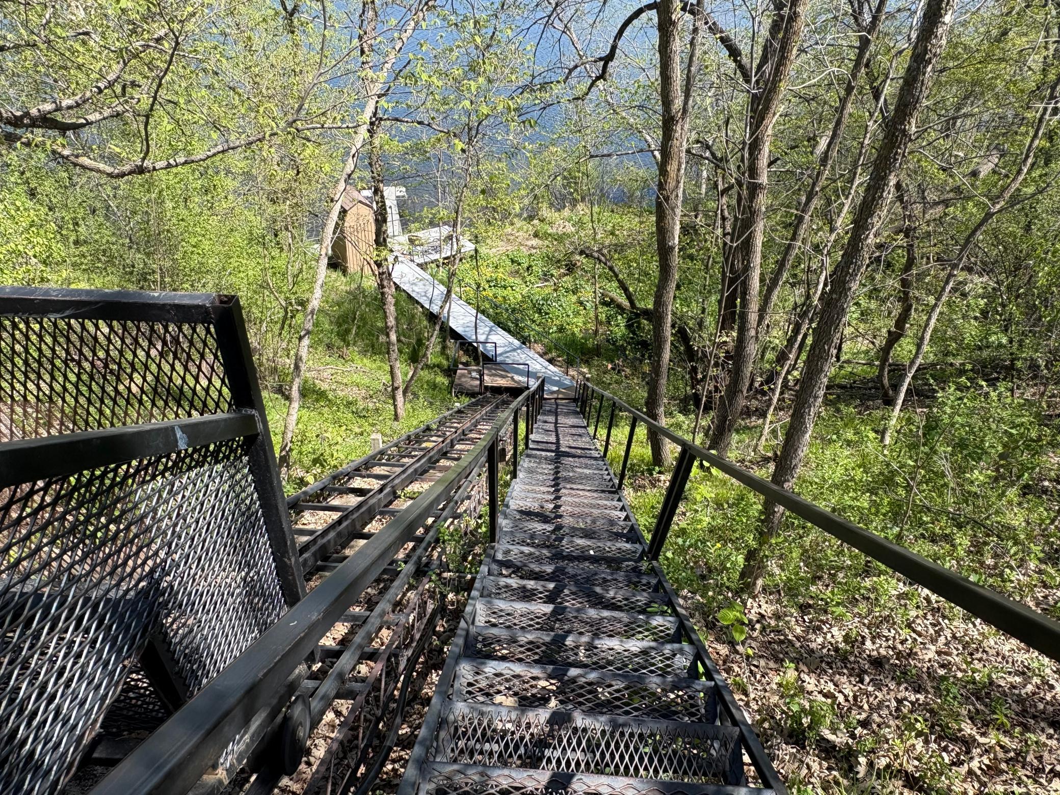 Sturdy stairs to the lake
