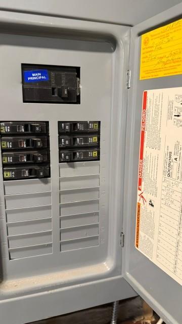 Cabin has electricity