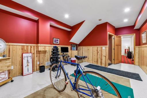 Pine tongue and groove provides a cozy feeling.