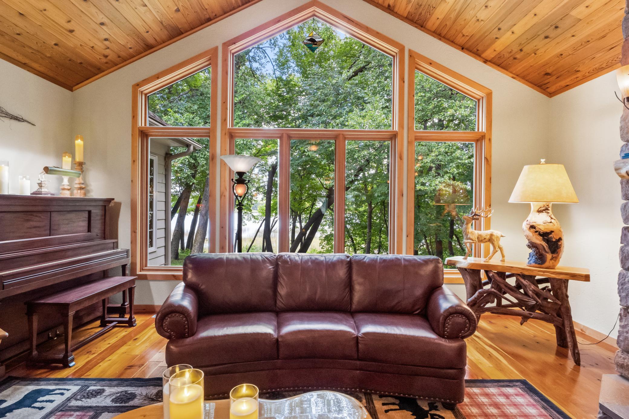 Beautiful view out the trapezoid windows