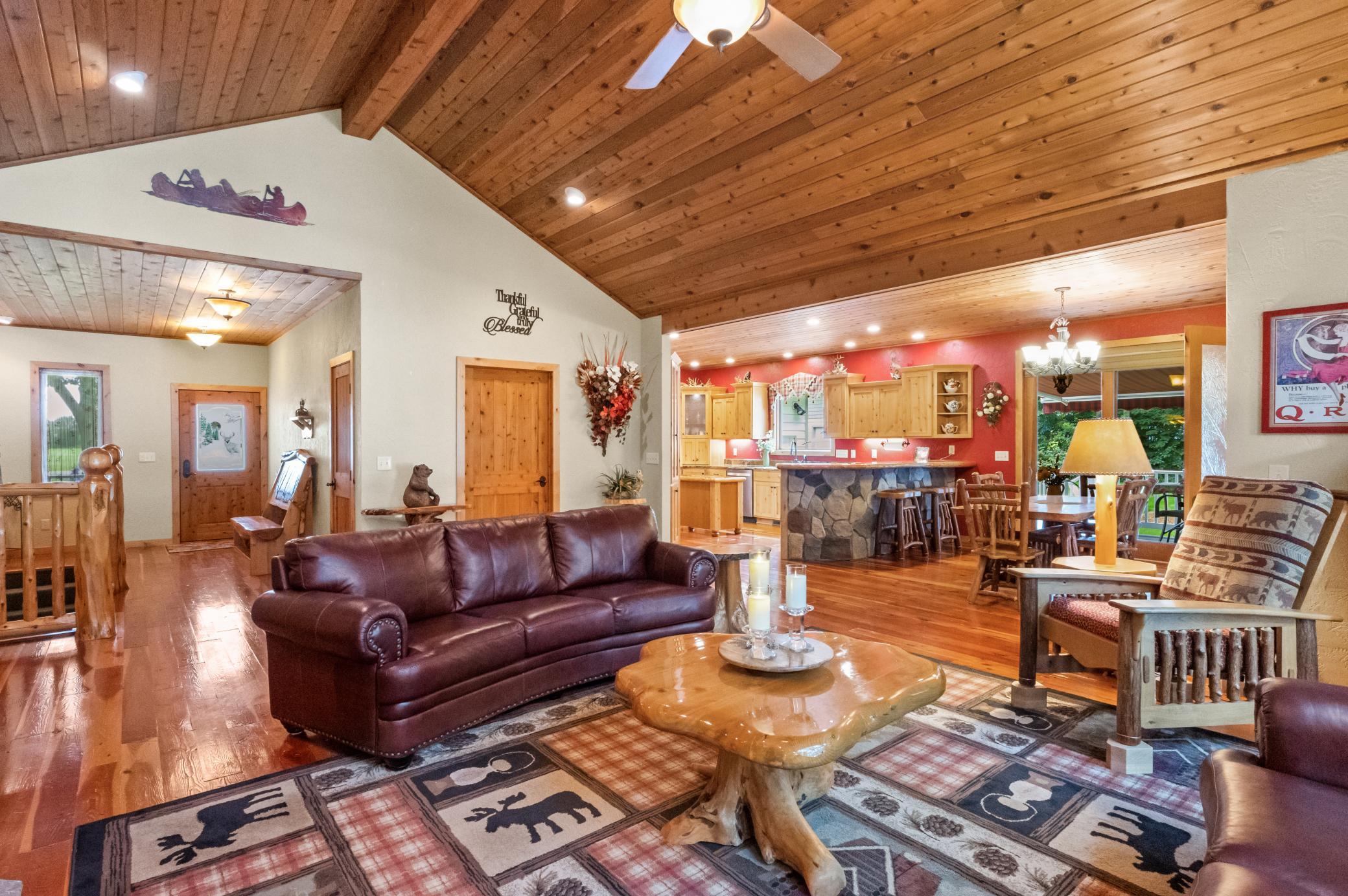 Vaulted tongue-and-groove Cedar ceilings
