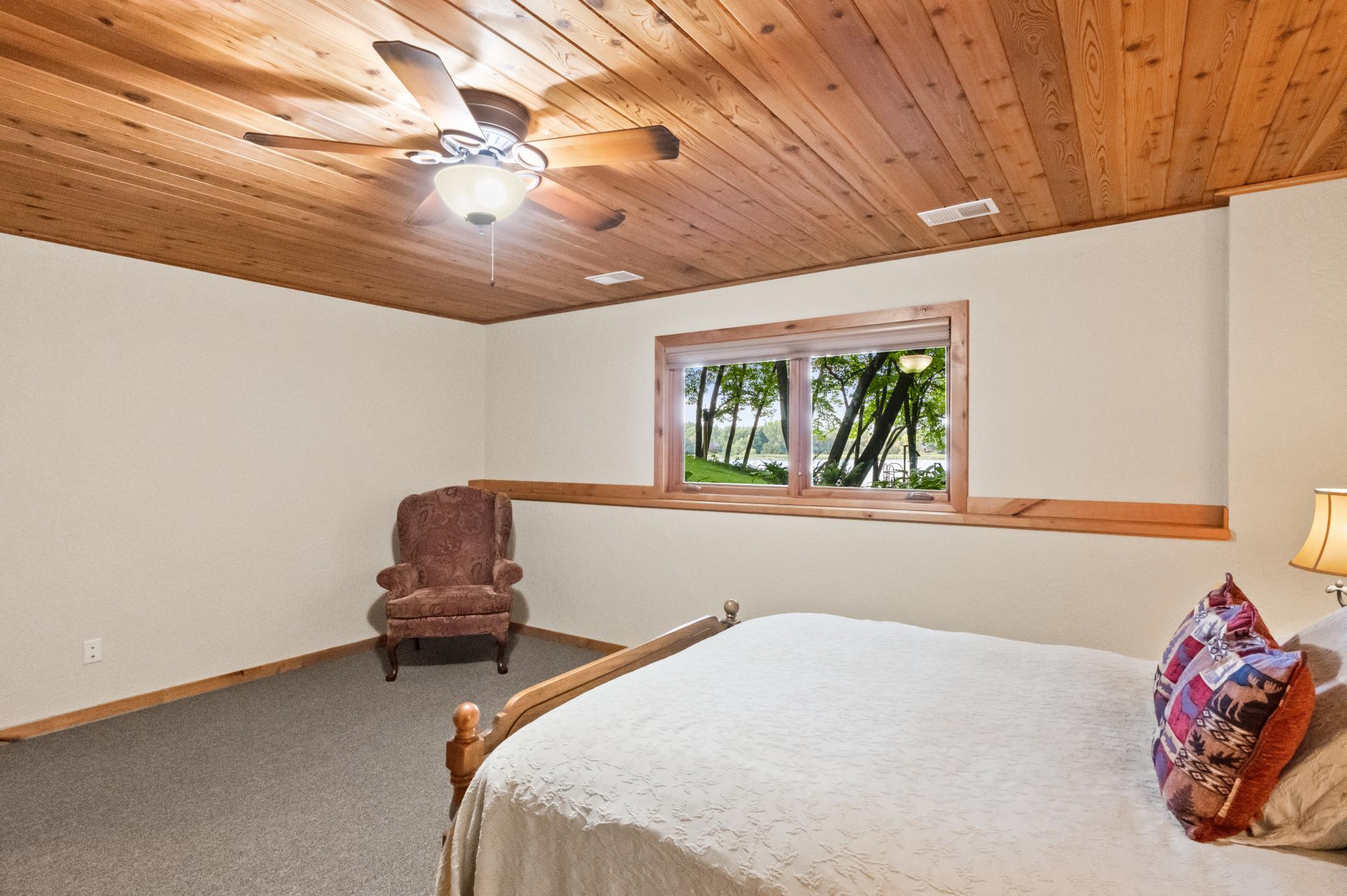 4th bedroom has beautiful lake views