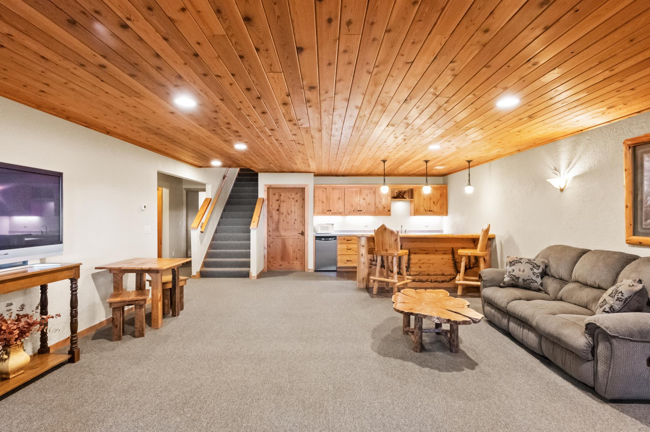 Beautiful Tongue-and-Groove Cedar ceilings