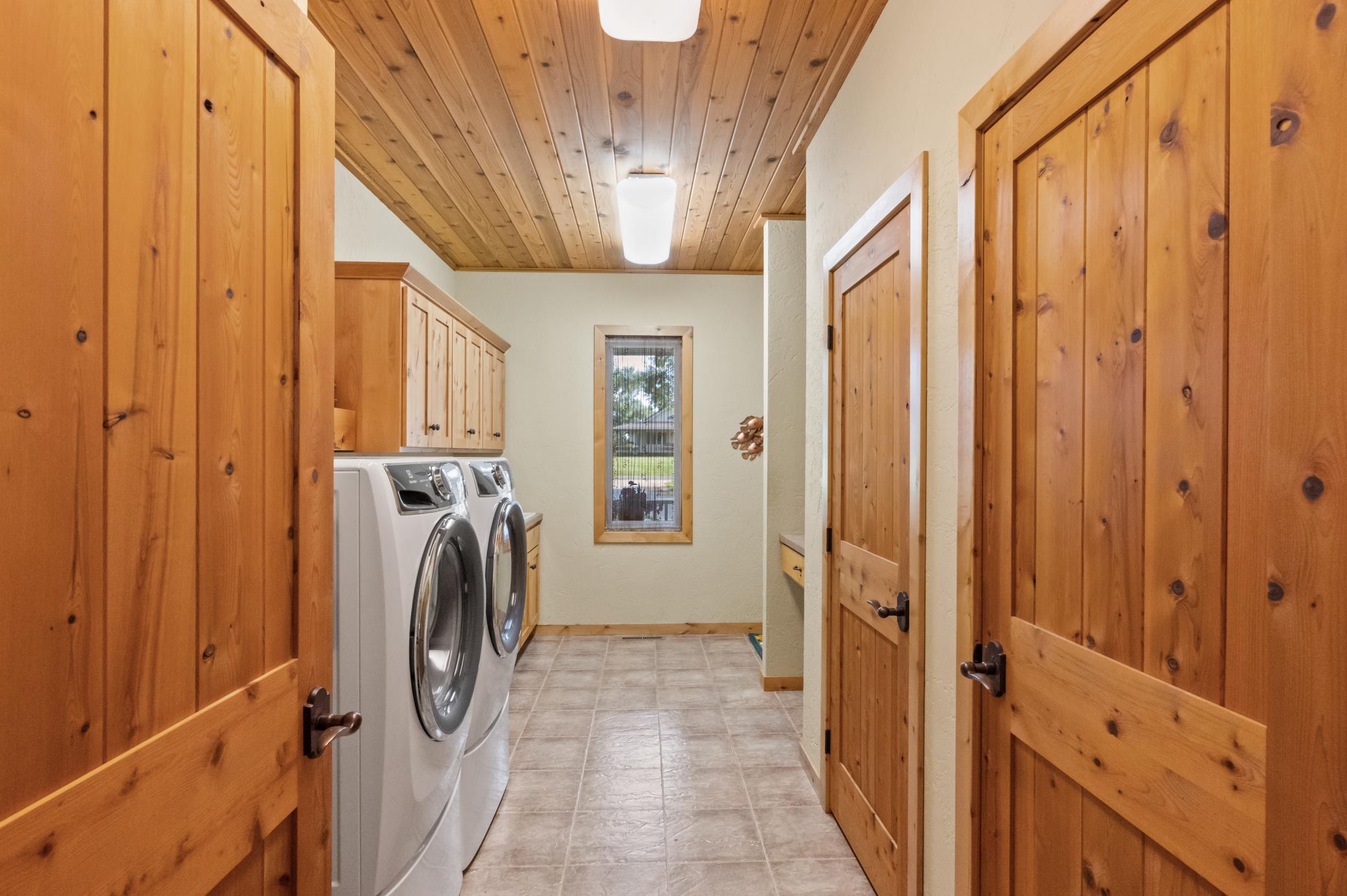 Ceramic tile, double closets, and top of the line Electrolux W&D included!
