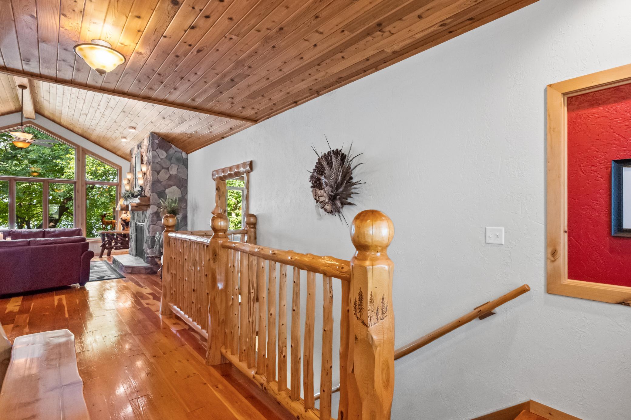 Hand carved railing