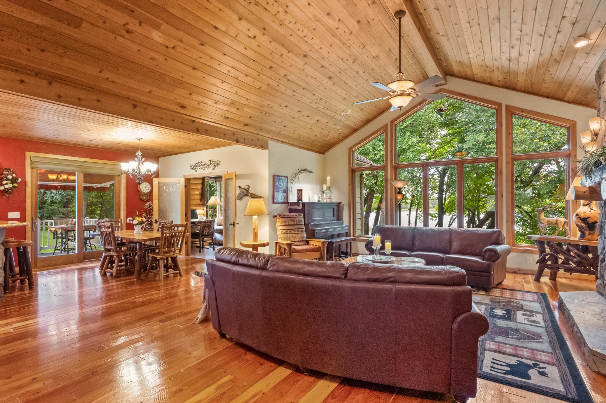 High vaulted ceilings with 9 foot ceilings throughout home