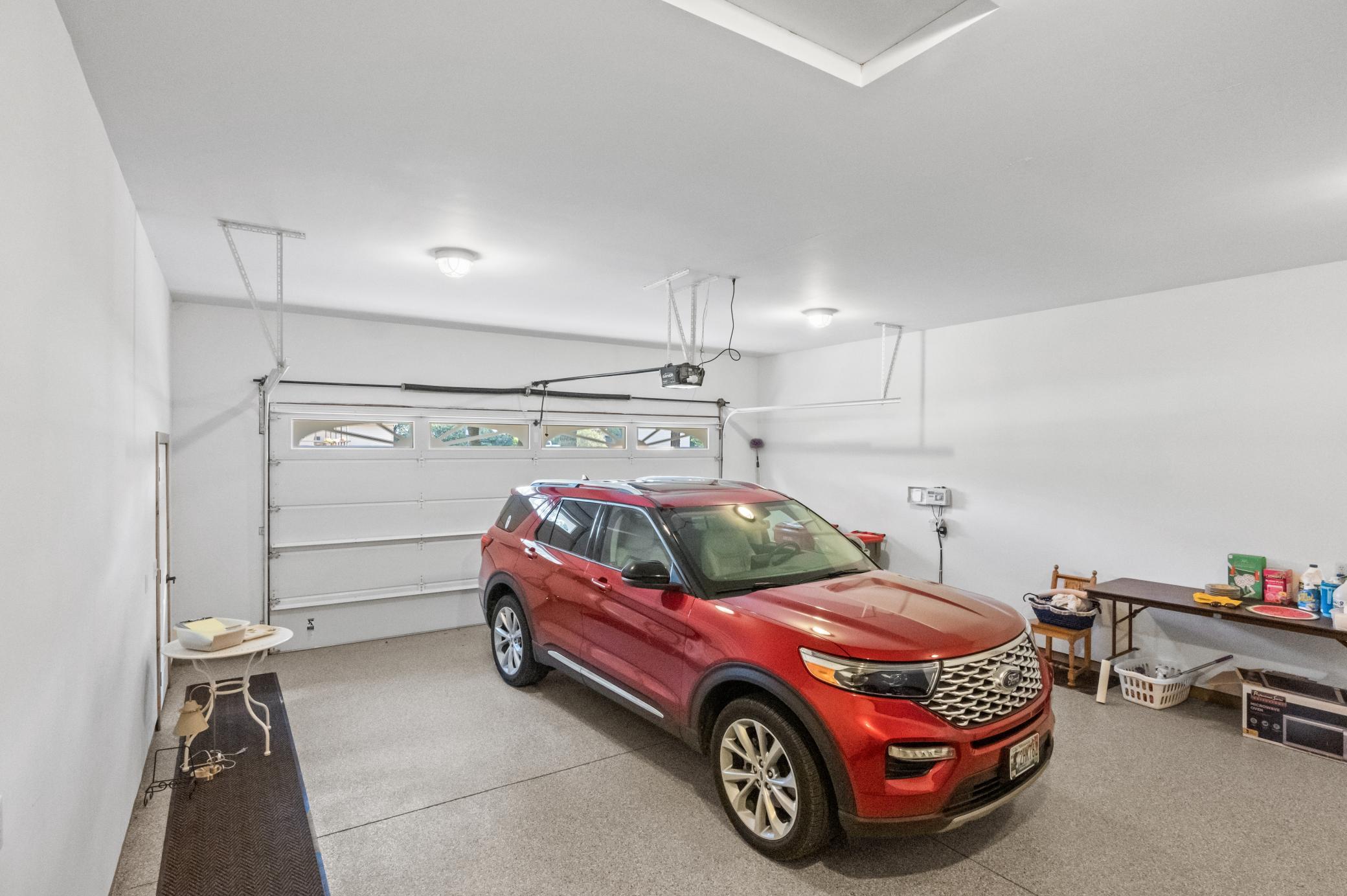 Finished 2 car attached garage
