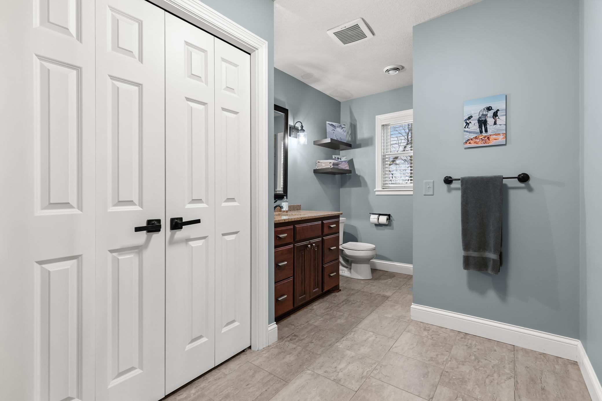 Lower level bath