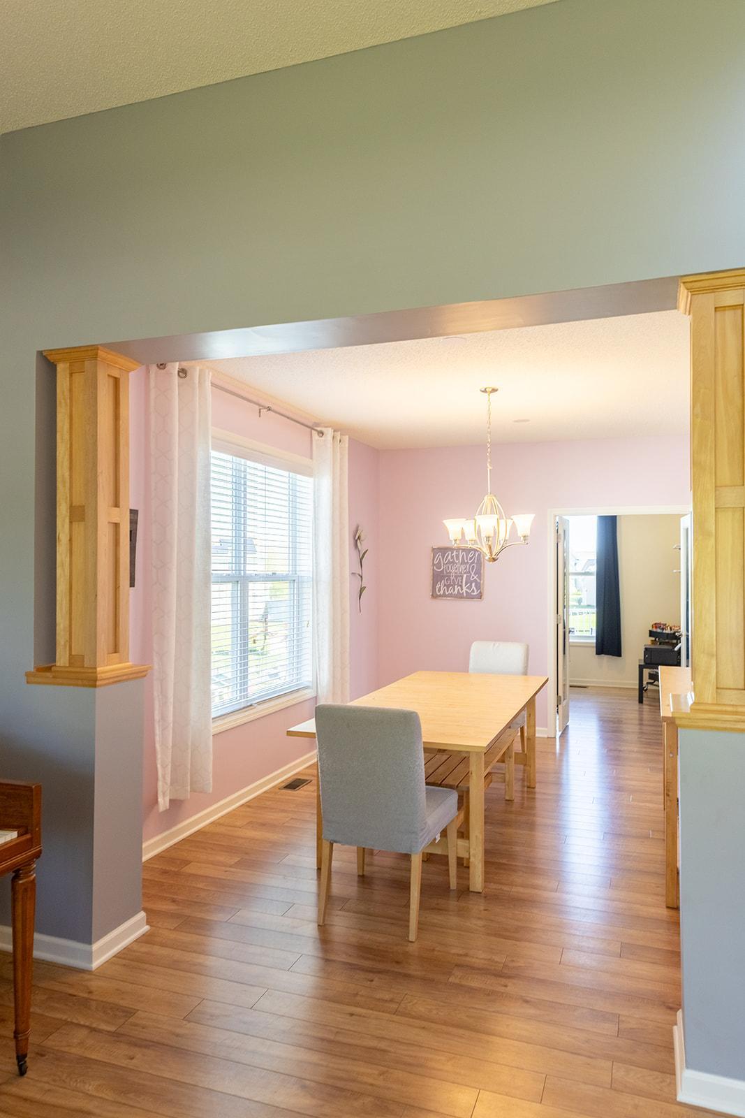 View from foyer to dining room.