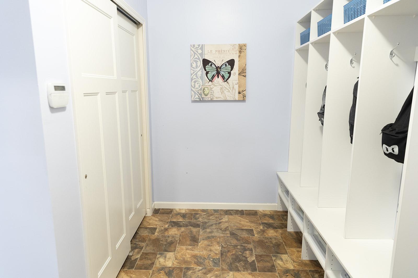 Cubbies AND a closet! Nice!