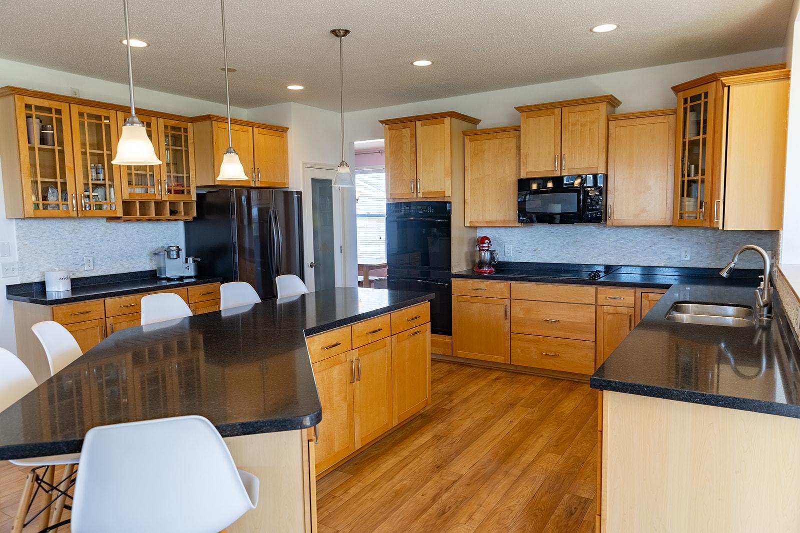 So much storage in this large kitchen.
