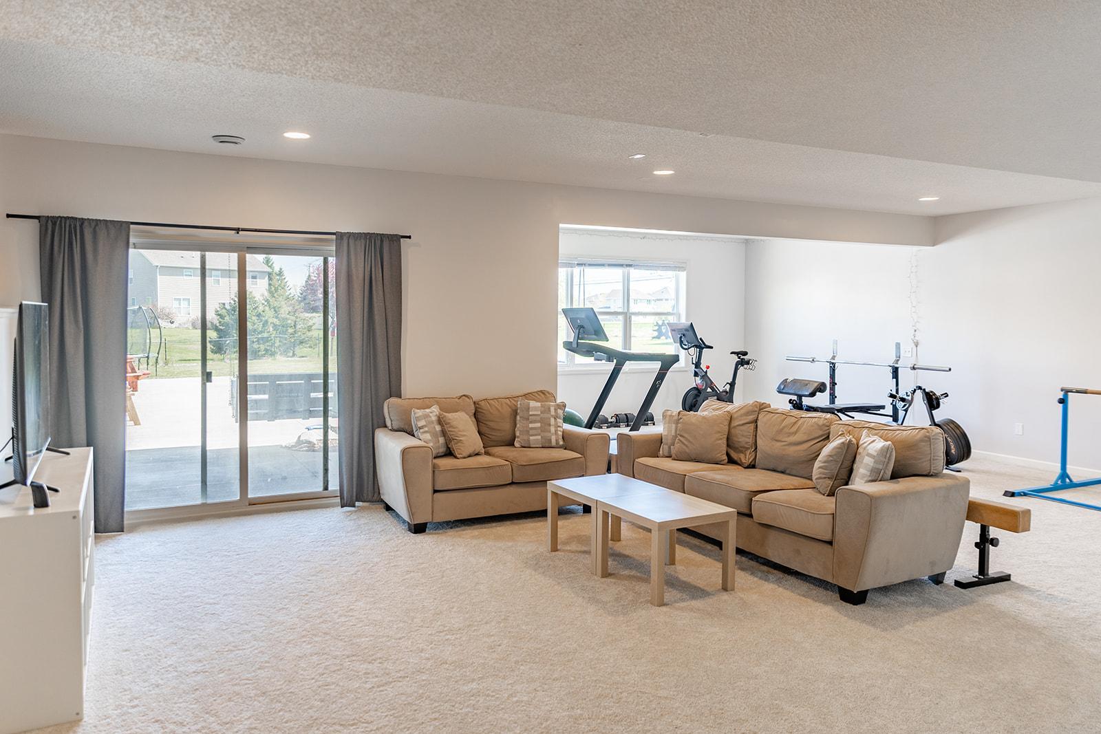 So much space and flexibility in this lower level!